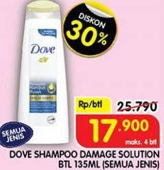 Promo Harga DOVE Shampoo All Variants 135 ml - Superindo