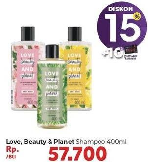 Promo Harga LOVE BEAUTY AND PLANET Shampoo 400 ml - Carrefour