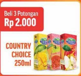 Promo Harga COUNTRY CHOICE Jus Buah per 3 pcs 250 ml - Hypermart