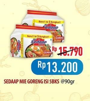 Promo Harga Sedaap Mie Goreng Original per 5 pcs 90 gr - Hypermart