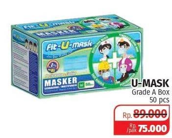 Promo Harga FIT-U-MASK Masker Grade A 50 pcs - Lotte Grosir