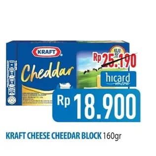 Promo Harga Kraft Cheese Cheddar 160 gr - Hypermart