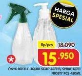 Promo Harga ONYX Bottle Liquid Soap Pump, Spray 450 ml - Superindo