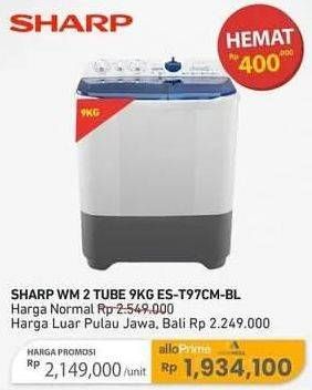 Promo Harga Sharp ES-T97CM-BL 9000 gr - Carrefour