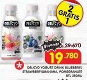 Promo Harga PROSANA Delicyo Strawberry Banana, Blueberry, Pomegranate 250 ml - Superindo