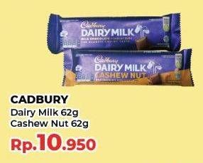 Promo Harga Cadbury Dairy Milk Original, Cashew Nut 62 gr - Yogya