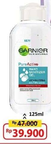 Promo Harga GARNIER Pure Active Hand Sanitizer Gel 125 ml - Alfamart