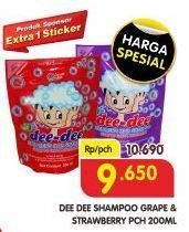 Promo Harga DEE DEE Kids Shampoo Grape, Strawberry 200 ml - Superindo