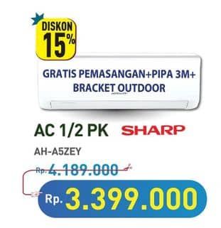 Promo Harga Sharp AH-A5ZEY | AC Standard 1/2PK  - Hypermart