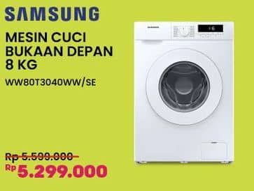 Promo Harga Samsung WW80T3040WW Mesin Cuci  - COURTS