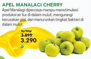 Promo Harga Apel Manalagi Cherry per 100 gr - Superindo