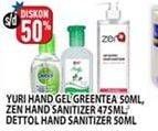Promo Harga YURI/ZEN/DETTOL Hand Sanitizer  - Hypermart
