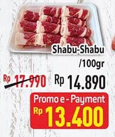 Promo Harga Sapi Shabu-shabu per 100 gr - Hypermart