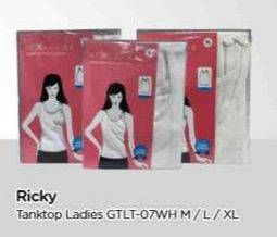 Promo Harga Ricky Tanktop Ladies GTLT-07WH  - TIP TOP