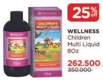 Promo Harga WELLNESS Children Multi Liquid 240 ml - Watsons