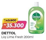 Promo Harga DETTOL Antiseptic Germicide Liquid Lime 200 ml - Alfamart
