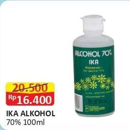 Promo Harga IKA Alkohol 70% 100 ml - Alfamart
