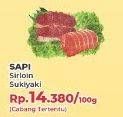 Promo Harga Sirloin Sukiyaki per 100 gr - Yogya