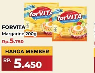 Promo Harga Forvita Margarine 200 gr - Yogya