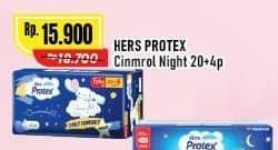 Promo Harga Hers Protex Comfort Night Wing 30cm, Wing 35cm 24 pcs - Alfamart