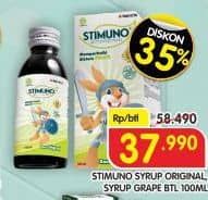 Promo Harga Stimuno Restores Immunes Syrup Original, Grape 100 ml - Superindo