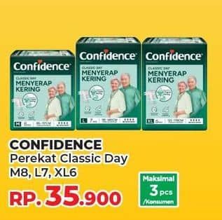 Promo Harga Confidence Adult Classic Night Ekstra Serap & Kering M8, L7, XL6 6 pcs - Yogya
