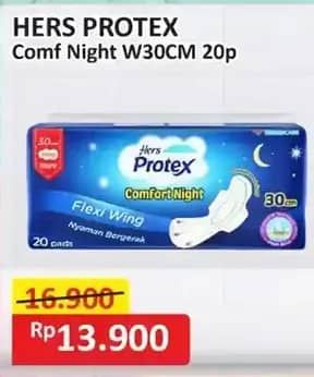 Promo Harga Hers Protex Comfort Night Wing 30cm 20 pcs - Alfamart