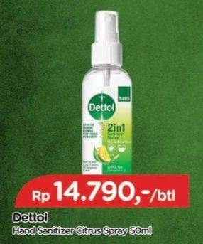 Promo Harga Dettol Hand Sanitizer Spray 2 in 1 50 ml - TIP TOP