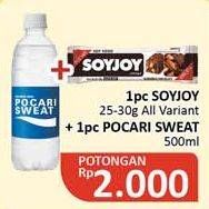 Promo Harga 1 pc soyjoy 25-30g All variant + 1 pc pocari sweat 500ml  - Alfamidi