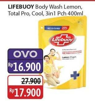 Promo Harga Lifebuoy Body Wash Cool Fresh, Lemon Fresh, Total 10 400 ml - Alfamidi