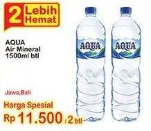 Promo Harga AQUA Air Mineral 1500 ml - Indomaret