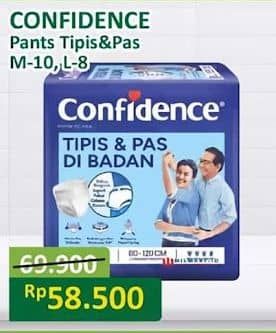 Promo Harga Confidence Adult Pants Tipis & Pas Di Badan M10, L8 8 pcs - Alfamart