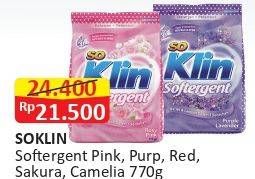 Promo Harga SO KLIN Softergent Rossy Pink, Purple Lavender, Soft Sakura, Korean Camellia 770 gr - Alfamart