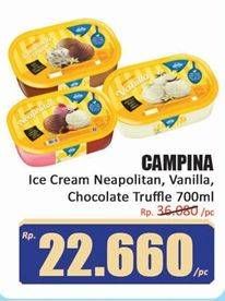 Promo Harga Campina Ice Cream Neapolitan, Vanilla, Chocolate Truffle 700 ml - Hari Hari