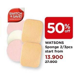 Promo Harga WATSONS Sponge 2/3 pcs  - Watsons