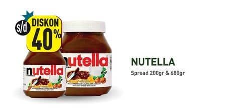 Nutella Jam Spread 200 gr Diskon 40%, Diskon s/d