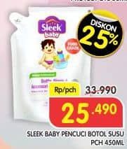 Promo Harga Sleek Baby Bottle, Nipple and Accessories Cleanser 450 ml - Superindo