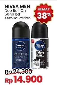 Promo Harga Nivea Men Deo Roll On All Variants 50 ml - Indomaret