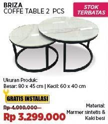 Promo Harga Briza Coffe Table 2 Pcs  - COURTS