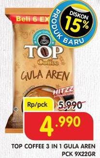 Promo Harga Top Coffee Gula Aren per 9 pcs 22 gr - Superindo