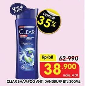 Promo Harga Clear Shampoo All Variants 300 ml - Superindo