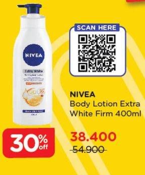 Promo Harga NIVEA Body Lotion Extra White Firm 400 ml - Watsons