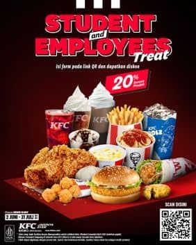 Promo Harga Student and Employees Treat  - KFC