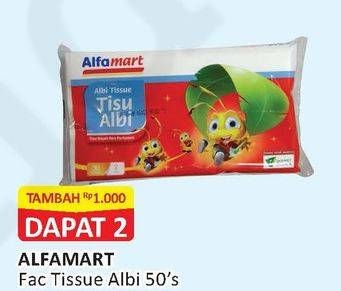 Promo Harga ALFAMART Facial Tissue Albi 50 pcs - Alfamart