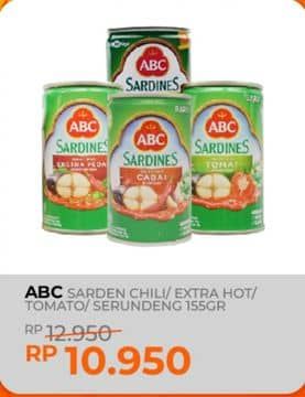 Promo Harga ABC Sardines Saus Cabai, Saus Ekstra Pedas, Saus Tomat, Bumbu Serundeng 155 gr - Yogya