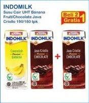 Promo Harga Indomilk Susu UHT Pisang, Chocolate Java Criollo 190 ml - Indomaret