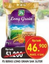 Promo Harga FS Beras Long Grain 5 ltr - Superindo
