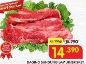Promo Harga Daging Sandung Lamur (Daging Brisket) per 100 gr - Superindo