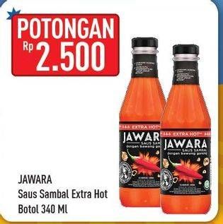 Promo Harga JAWARA Sambal Extra Hot 340 ml - Hypermart