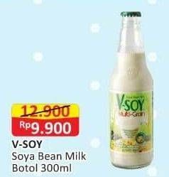 Promo Harga V-SOY Soya Bean Milk Multi Grain 300 ml - Alfamart